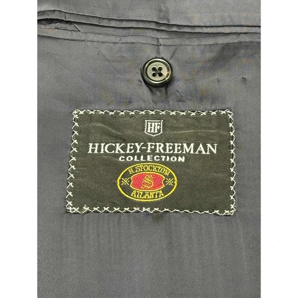 Hickey Freeman Loro Piana Super 120s Wool Blazer Navy Blue‎ 44 Long